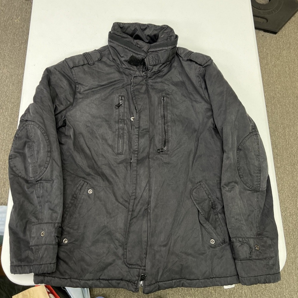 Armani Exchange Field Jacket Mens M Black Utility Quilted Padded Coat